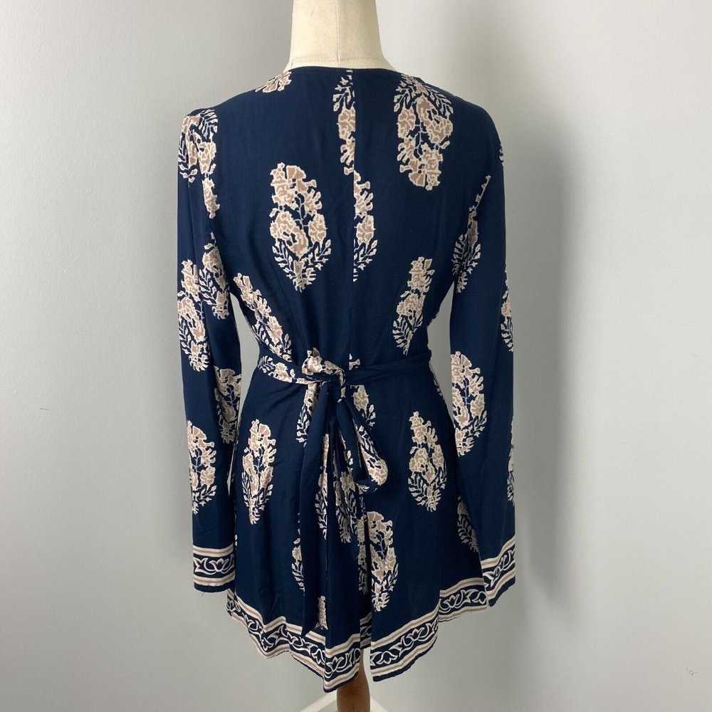 Angel Biba Size 10 Romper Wrap Long Sleeve Lightweight Paisley - Picture 7 of 9